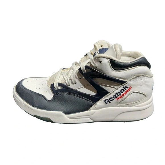 REEBOK PUMP Omni Lite 'White Navy SIZE US 9.5 - Picture 1 of 15
